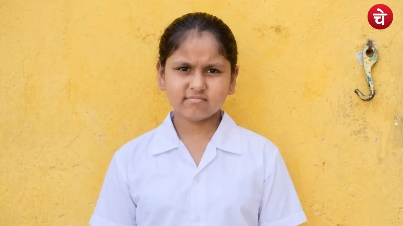 A photograph of the girl who lost her life in a school van accident in Prayagraj